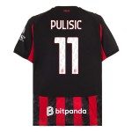 Günstige Fußballtrikots AC Mailand Pulisic 11 Heimtrikot 2025-26 Kurzarm